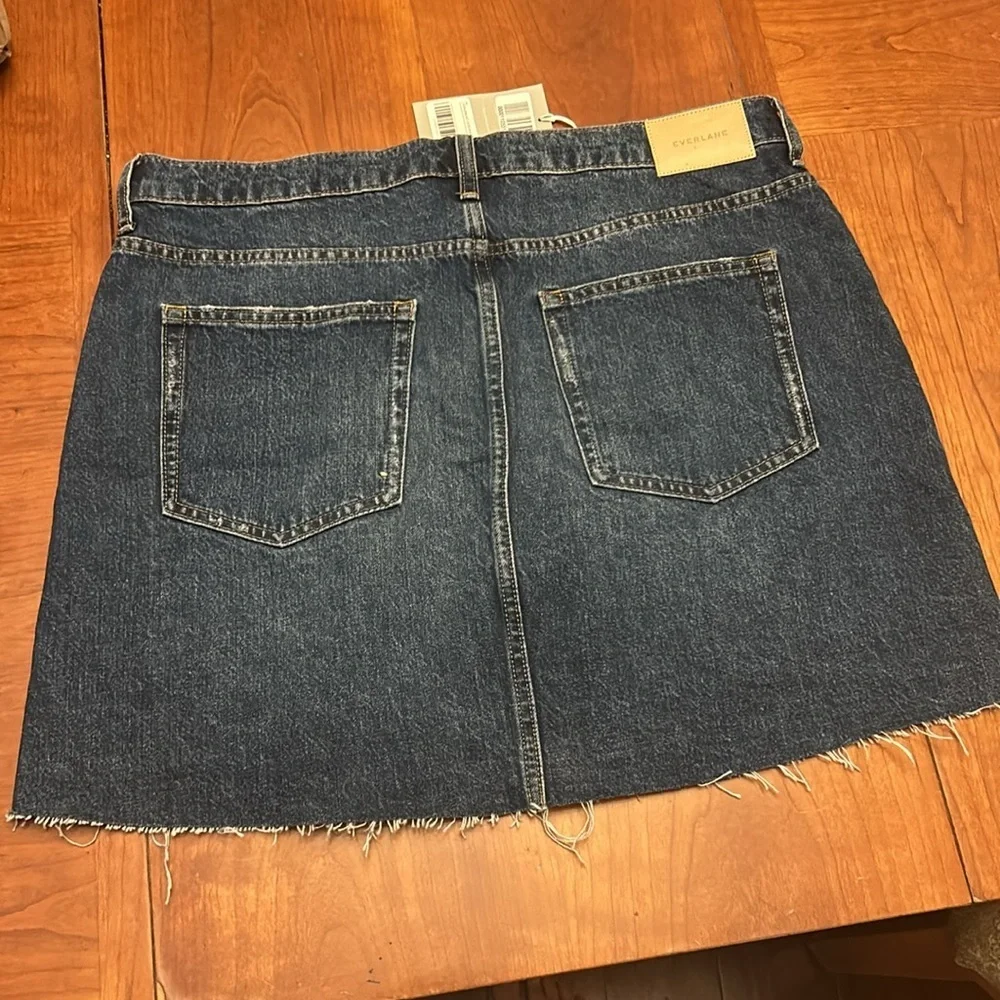Everlane Deconstructed Denim Skirt size 33 NEW WITH tags